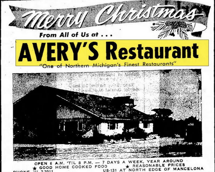 Averys Restaurant - Dec 1967 Ad (newer photo)